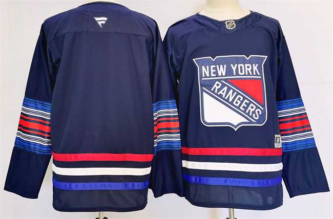 Mens New York Rangers Blank Navy 2024-25 Stitched Jersey